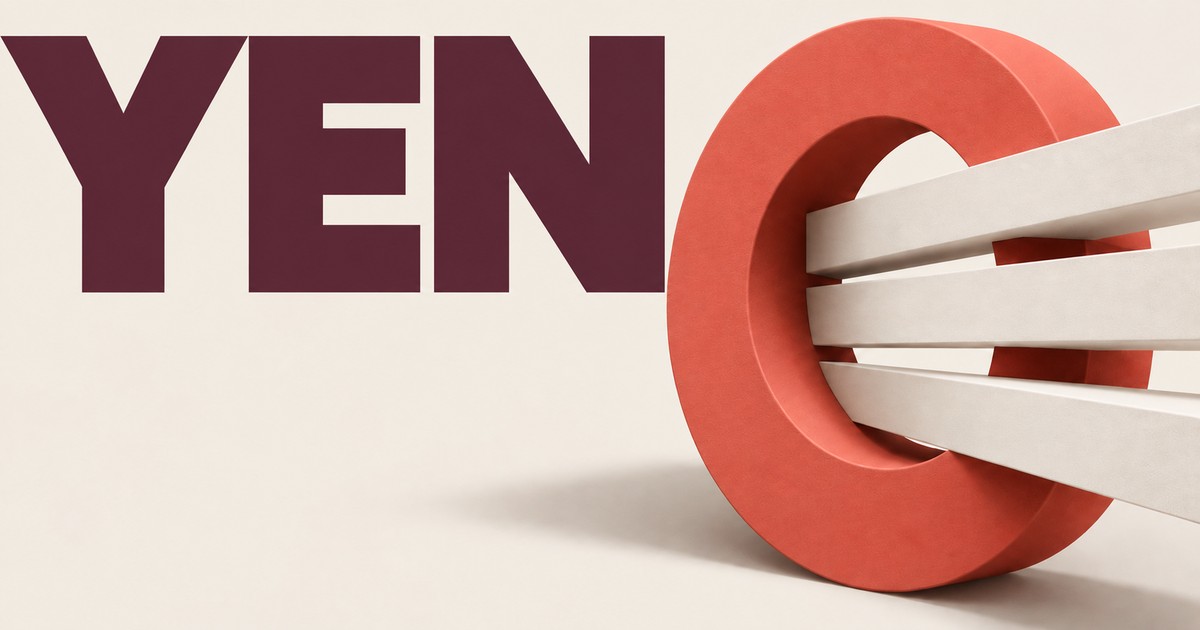 Ilustración editorial abstracta generada con IA sobre «Banco de Japón y yen: tipos, carry y compras de bonos». No representa cotizaciones históricas.