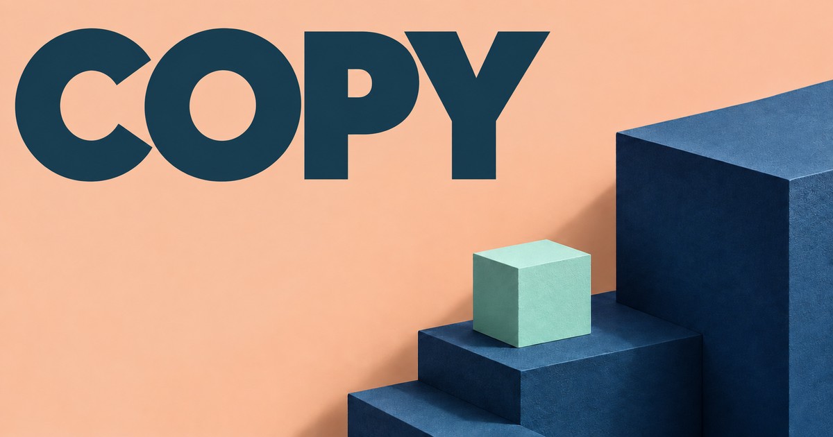 Illustration éditoriale abstraite générée par IA sur « Copy trading : volume réel, frais et contrôle des positions ». Ce ne sont pas des cours historiques.