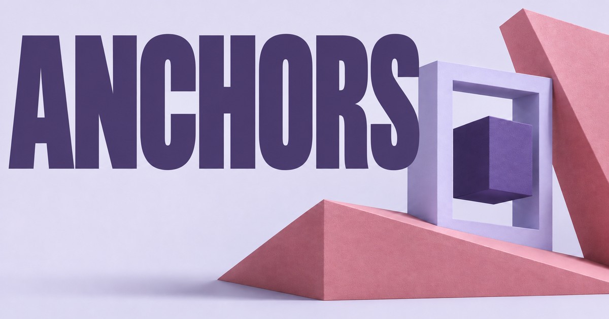 Illustration éditoriale abstraite générée par IA sur « Cypher : choisir les ancres et mesurer D sur XC ». Ce ne sont pas des cours historiques.