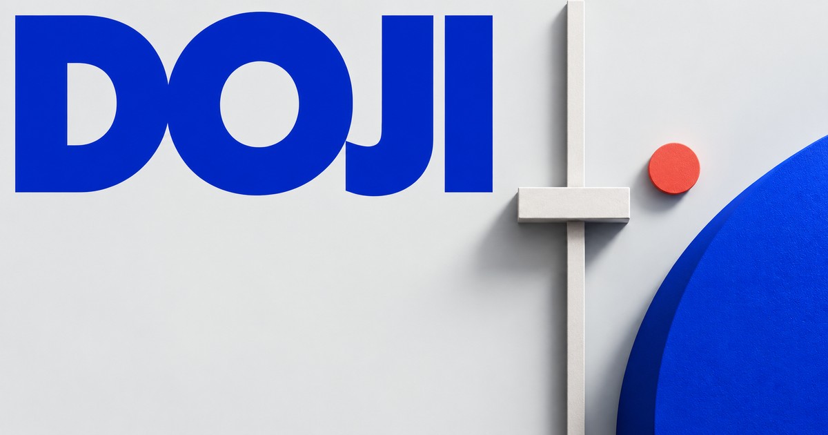 Illustration éditoriale abstraite générée par IA sur « Doji : corps, arrondis et différence Bid/Ask ». Ce ne sont pas des cours historiques.
