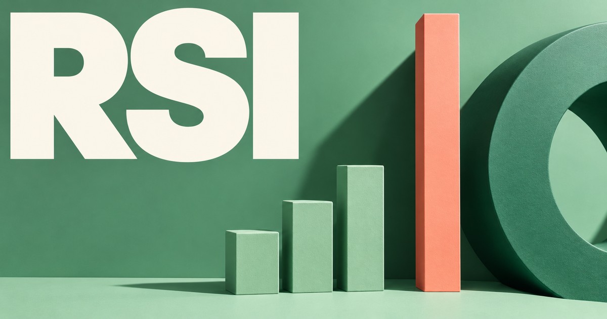 Ilustración editorial abstracta generada con IA sobre «Cómo leer RSI: magnitudes, cruces y alertas provisionales». No representa cotizaciones históricas.