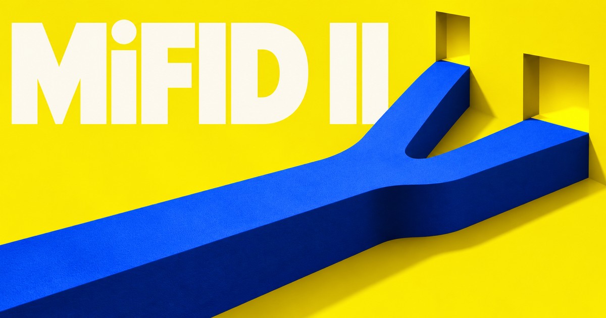 Illustration éditoriale abstraite générée par IA sur « MiFID II : expliquer un CFD ne complète pas votre profil pour un conseil ». Ce ne sont pas des cours historiques.