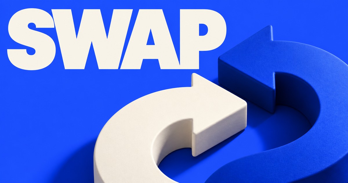 Ilustración editorial abstracta generada con IA sobre «Qué es el swap: cargos, abonos y unidades de financiación». No representa cotizaciones históricas.