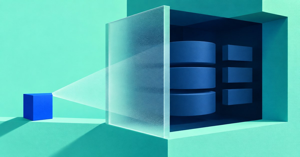 Geometric illustration of separated viewing access